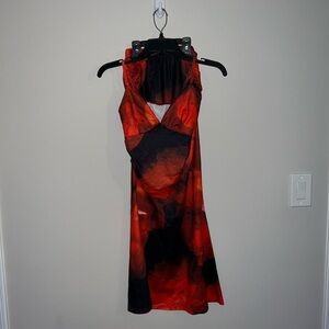 NWT shein Red and orange two piece top and skirt XS 
8.6oz
item 3818